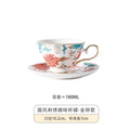Luxury Gold-Trimmed Floral Tea Set by Axyaa: Exquisite Hand-Painted Cups and Saucers