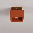 Axyaa Coral Red Square Ceiling Light Surface Mounted Lighting Fixture