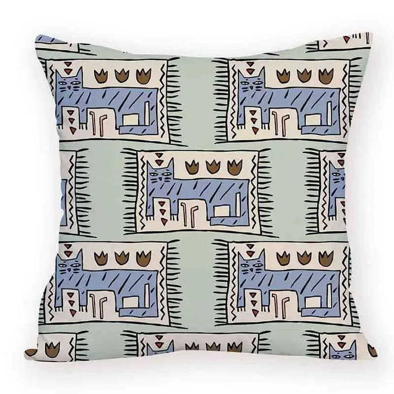 Axyaa Cartoon Animal Food Cushion Cover 45X45CM