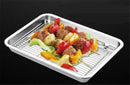 Axya Stainless Steel Square Kebab Barbecue Grill Mesh Rack for Steaming, BBQ, and More