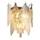 Axyaa Crystal Leaf Wall Lamp - Postmodern Light Luxury for Bedroom and Living Room