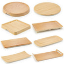 Axyaa Wood Grain Plastic Tray, Rectangular Hot Pot & Barbecue Plate