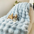 Axyaa Long Fur Rabbit Plush Blanket