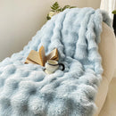 Axyaa Long Fur Rabbit Plush Blanket