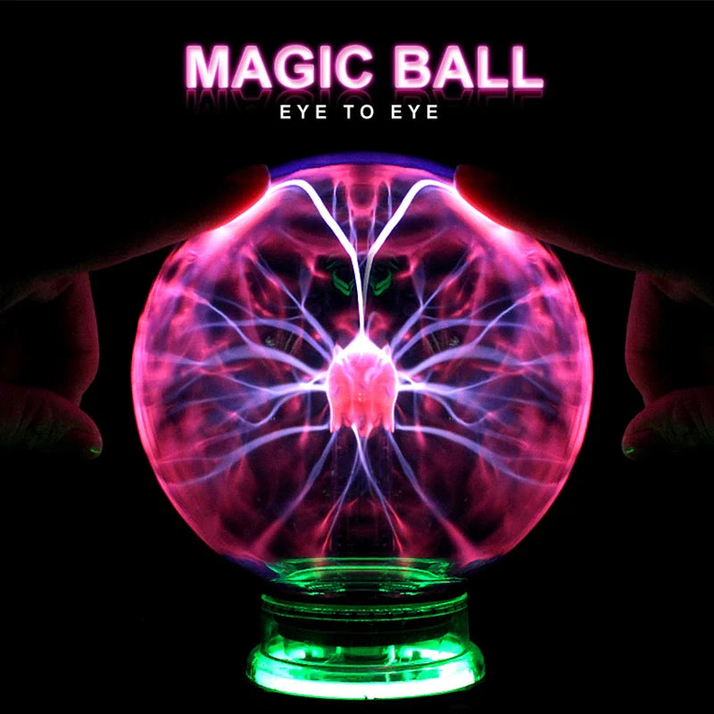 Axyaa Plasma Ball Light 3/4/5/6 Inch Night Light for Christmas Kids Gift & Party Decor