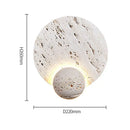 Axyaa White Cave Stone Disk Wall Lamp: Modern LED Decoration for Living Room