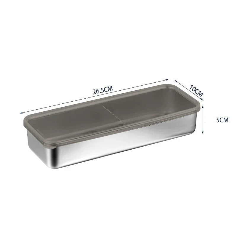 Axyaa Stainless Steel Food Preservation Container for Kitchen Refrigerator Storage