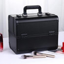 Axyaa Professional 4-Tray Makeup Train Box with Lock and Compartment