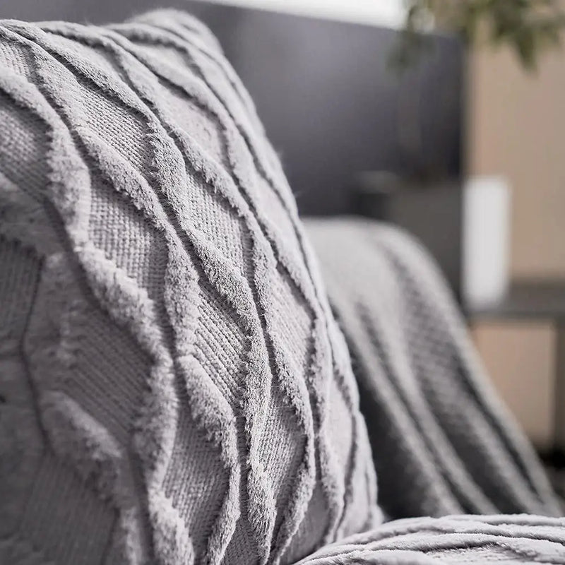 Axyaa Plush Pillow Cover 45x45cm Cozy Cushion for Home Living Room Sofa