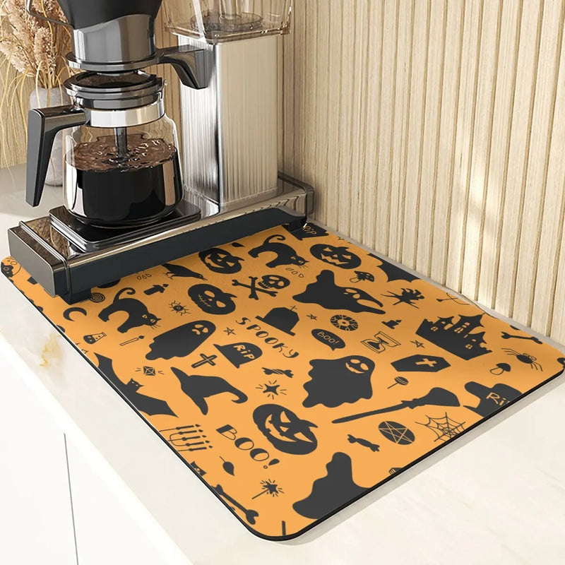 Axyaa Halloween Pumpkin Silicone Table Mat Set