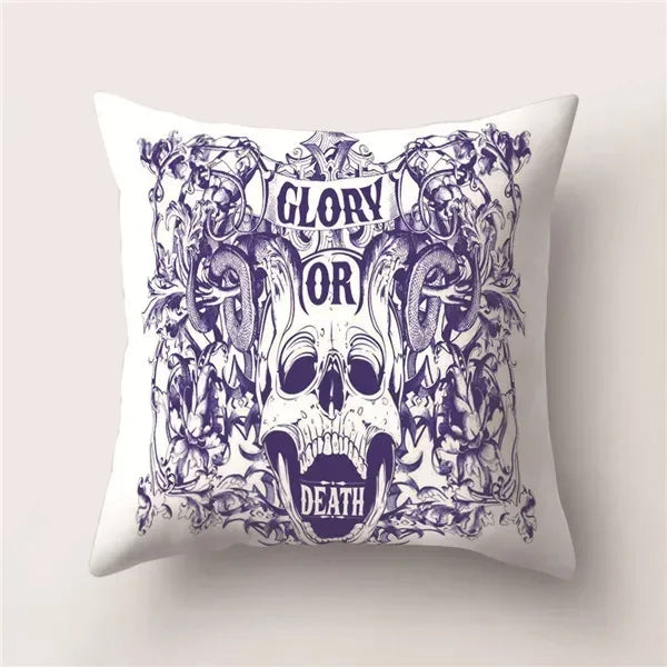 Skull Polyester Pillowcase 45X45CM Axyaa Home Decor Cushion Cover Square Sofa Decor