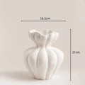 Axyaa White Frosted Grain Bud Vase: Ceramic Floral Arrangement Handicraft