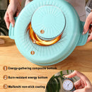 Axyaa Non-Stick Round BBQ Grill Pan - Korean Style Kitchen Accessory