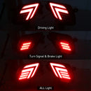 Axyaa LED Rear Bumper Reflectors for Mazda CX5 - Brake Turn Signal Warning Lights