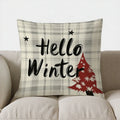 Axyaa Let It Snow Christmas Starry Tree Throw Pillow Cover