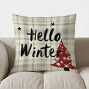 Axyaa Let It Snow Christmas Starry Tree Throw Pillow Cover