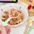 Axyaa Tulip Ceramic Spoon: Cute Milk Ice Cream Dessert Soup Tableware