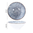 Axyaa 8-inch Ceramic Ramen Bowl with Large Horn, Household Soup Bowl