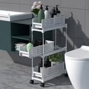 Axyaa Tiered Space-Saving Mobile Storage Rack with Wheels, Large Capacity Organizer