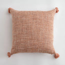 Orange Linen Tassels Cushion Cover by Axyaa: Decorative Pillow for Living Room, Bed, Sofa