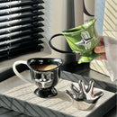 Axyaa 12oz Ceramic Breakfast Mug - Nordic Style Black Green Couple Coffee Cup