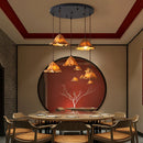 Axyaa Resin Lotus Leaf Pendant Light for Home Decor and Lighting