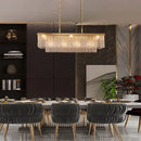 Axyaa Crystal Chandelier Ceiling Lamp for Modern Dining Room Decor