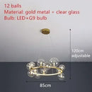 Axyaa Glass Bubble LED Chandelier, Modern Home Decor Lighting