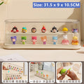 Axyaa Acrylic Dolls Display Box for Small Action Figures - Dustproof Stand Cabinet