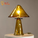 Axyaa Vintage Retro Glass Table Lamp LED E27 Medieval Luxury Desk Lights