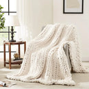 Chunky Knit Blanket 60x80 - Soft Chenile Throw for Couch by Axyaa