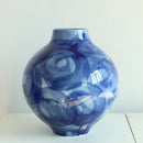 Axyaa Blue-White Porcelain Vase, Ceramic Home Decor Piece and Flower Arrangement Vase