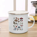 Axyaa Mushroom Enamel Coffee Mug with Handle - Creative Tea Water Cup Ideal for Travel
