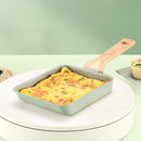 Axyaa Tamagoyaki Pan & Silicone Spatula Combo - Nonstick Japanese Omelette Skillet