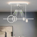 Axyaa Modern Ceiling Fan with LED Light & Control - Bedroom & Living Room Lighting
