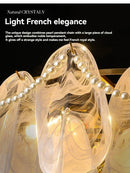 Axyaa Glass Chandeliers: Artistic LED Hanging Lamps for Wedding Party Decor
