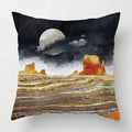 Axyaa Nordic Moon Metal Painting Pillowcase for Home Sofa Decor - 40*40 & 60*60