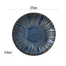 Axyaa Round Shallow Plate Ceramic Tableware Dessert Snack Sushi Salad Plate