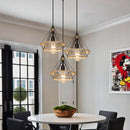 Axyaa Vintage Hemp Rope Pendant Light Industrial Chandeliers