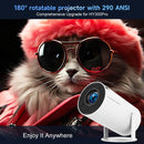 Axyaa HY300 4K Android Projector: 720P Portable Cinema Outdoor Movie WiFi6 BT5.0