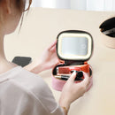 Axyaa LED Cosmetic Case with Lights and Mirror, USB Rechargeable & Detachable Mirror