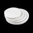 Axyaa White Paper Plate Set - Nordic Minimalist Tableware for DIY Birthday Party