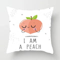 Peachy Pink Pattern Cushion Cover 45X45CM for Sofa Decor by Axyaa