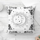 Axyaa Mandala Sun Moon Pillowcase: Bohemian Sofa Cushion Cover