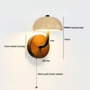 Axyaa Yellow Travertine LED Wall Light - Vintage Industrial Bedroom Lamp