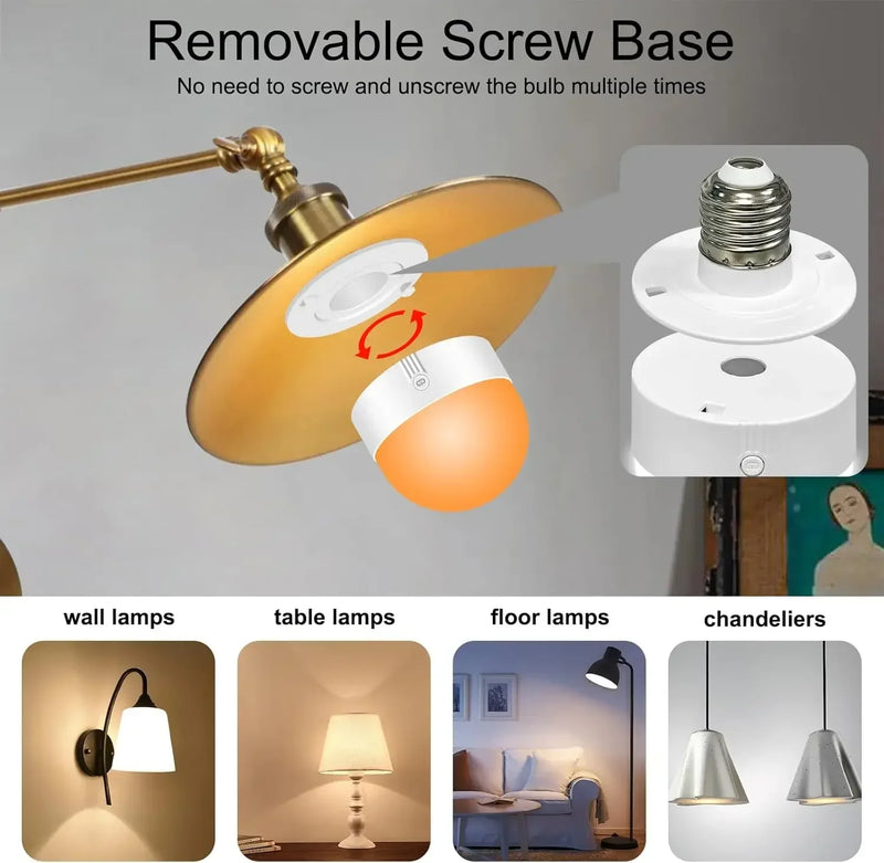 Axyaa RGB LED Bulb with Remote Control - Dimmable E27/E26 Interface