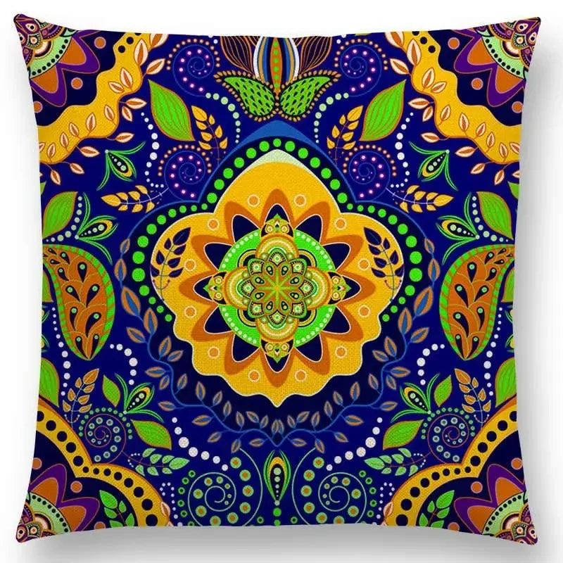 Axyaa Boho Paisley Floral Navajo Geometric Fantasy Pillowcase Suite.