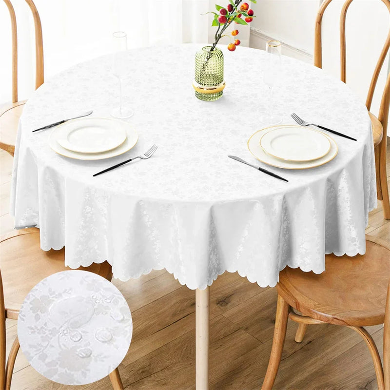 Axyaa Waterproof Vinyl Tablecloth 60x84 Inch for Kitchen Dining Room