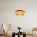 Axyaa Green Glass Chandelier: Minimalist Retro Lighting for High-end Room Decor