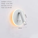 Axyaa LED Wall Lamp USB Charging Minimalist Bedroom Reading Light